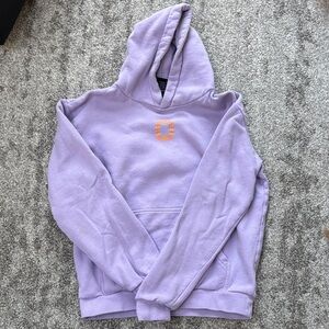 Overtime Lavender Hoodie with Orange Logo, gently used, excellent condition!